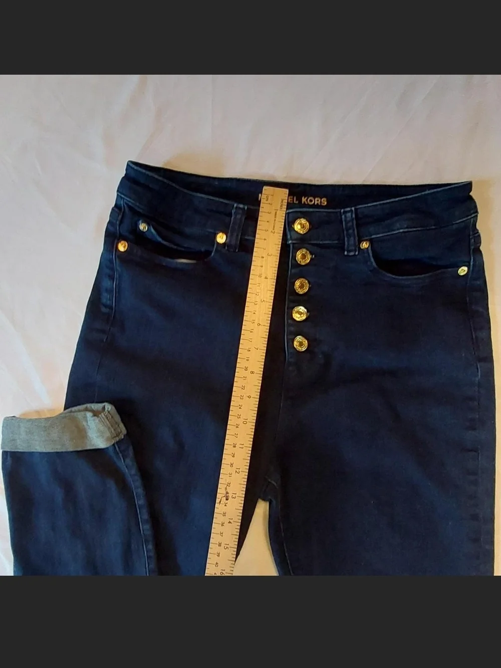 Michael Kors SZ 8 high waisted ankle cropped Blue jeans